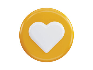 Love with 3d vector icon illustration