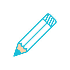 pencil,line color, icon ,vector ,illustration, design logo, template, flat, style trendy, collection