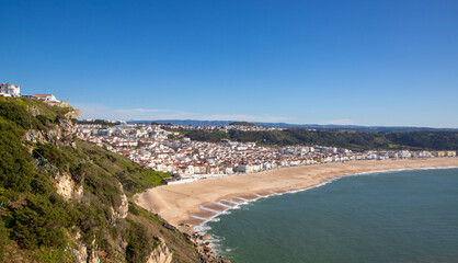 Fototapeta na wymiar Landscape of the coast of Nazare - Portugal