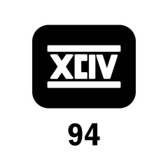 roman numeral black, icon ,vector ,illustration, design logo, template, flat, style trendy, collection