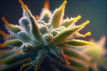 Fototapeta premium close up of a flower cannabis