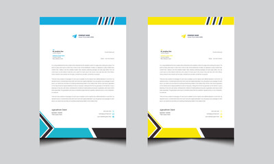 modern business letterhead design for corporate company