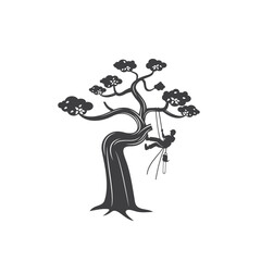 illustration of arborist, tree care skills, vector art. 