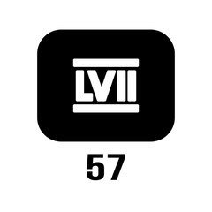 roman numeral black, icon ,vector ,illustration, design logo, template, flat, style trendy, collection