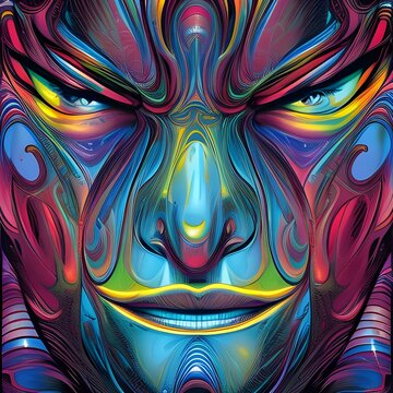 unheimliches, Fantasie Gesicht (Generative AI)