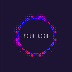 Circular and abstract frame template for logos.