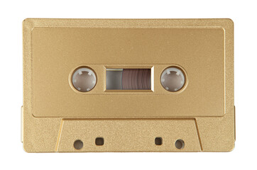 Audio cassette tape isolated on white background. 