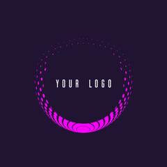 Circular and abstract frame template for logos.