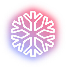 Collection of snowflake neon