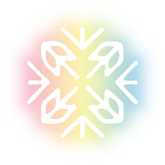 Collection of snowflake neon