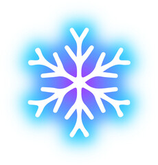 Collection of snowflake neon