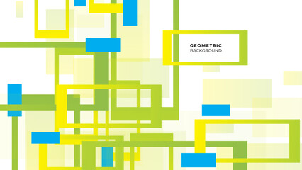 Overlaping green on white background. Geometric pastel background. Use to banner, poster, brochure, etc. Vector illustration.