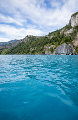 Kayak tour around the famous marble caves Catedral de Marmol, Capilla de Marmol and the tunnel of marble right after sunrise - Traveling Chile