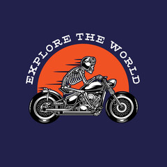 skulls explore the world on classic motorcycles