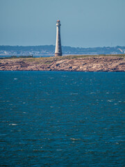Isolated lighthouse on a small island south of Paraguay