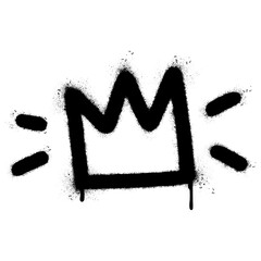 graffiti spray crown icon isolated on white background. vector illustration.