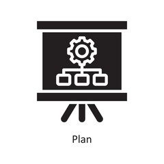 Plan Vector Solid Icon Design illustration. Assessment Symbol on White background EPS 10 File
