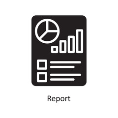 Report Vector Solid Icon Design illustration. Assessment Symbol on White background EPS 10 File