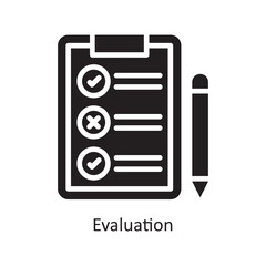 Evaluation Vector Solid Icon Design illustration. Assessment Symbol on White background EPS 10 File
