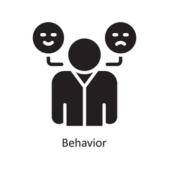 Behavior Vector Solid Icon Design illustration. Assessment Symbol on White background EPS 10 File