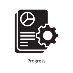 Progress Vector Solid Icon Design illustration. Assessment Symbol on White background EPS 10 File