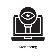 Monitoring Vector Solid Icon Design illustration. Assessment Symbol on White background EPS 10 File