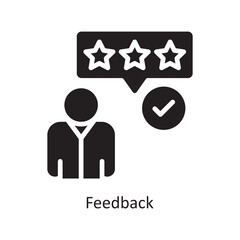 Feedback Vector Solid Icon Design illustration. Assessment Symbol on White background EPS 10 File