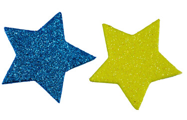 glittering stars isolated on white background, clipping path included.