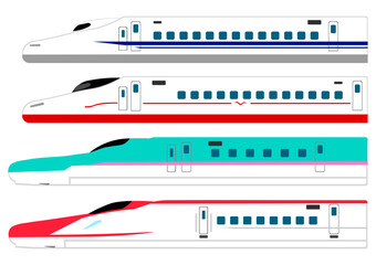 東海道新幹線のぞみと西九州新幹線かもめと東北新幹線はやぶさと秋田新幹線こまちの車両セット