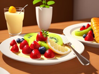 Photograph of crep with fruits