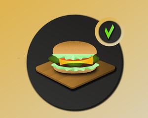 hamburger on a plate