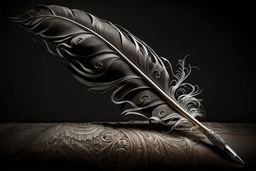 Beautiful feather pen.