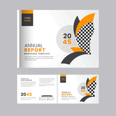 Minimal and modern business landscape brochure report and magazine cover set design
