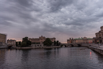 Fototapeta na wymiar View of the city center of Stockholm, Sweden