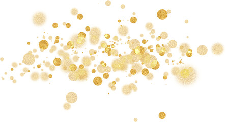 Gold bokeh confetti - obrazy, fototapety, plakaty