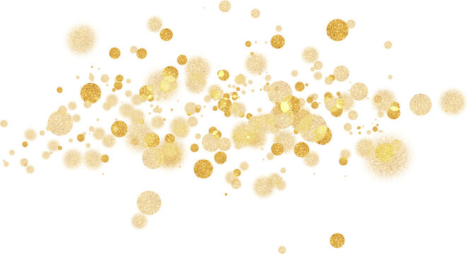 Gold bokeh confetti