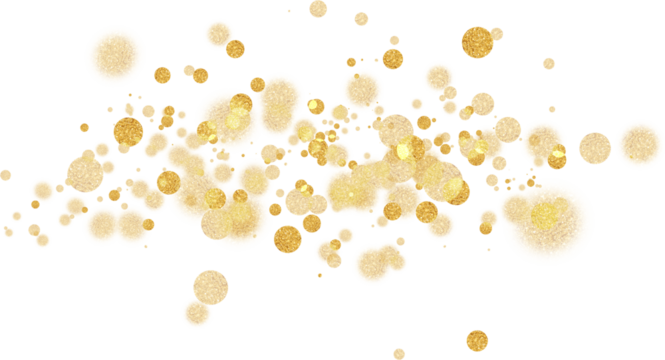 Gold bokeh confetti