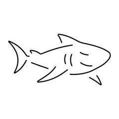 shark icon isolated on white background, vector illustration.