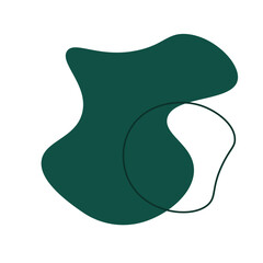 Abstract Blob Shape With Line