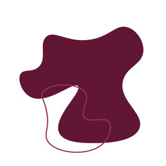 Abstract Blob Shape With Line