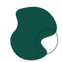 Abstract Blob Shape With Line