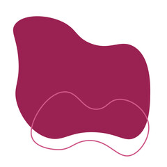 Abstract Blob Shape With Line