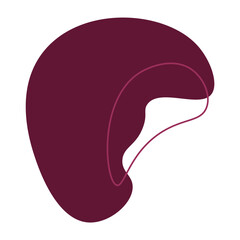 Abstract Blob Shape With Line