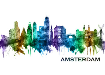 Fototapeta premium Amsterdam Netherlands Skyline