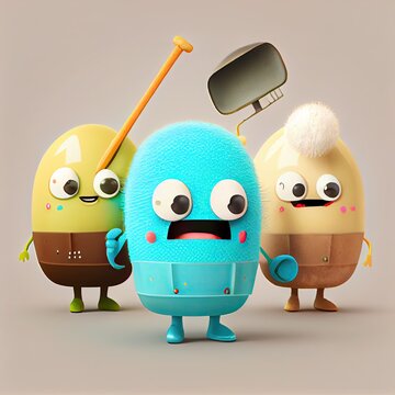 Funny easter egg characters, Generative AI