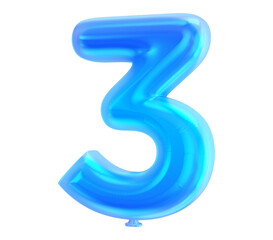 Number Balloons 3D Generative AI
