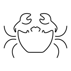 crab icon isolated on white background, vector illustration.