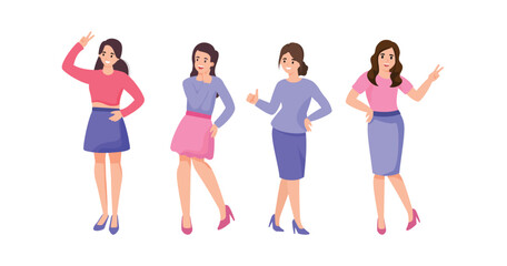 Obraz premium beautiful costume,posing different emotion,with happy feeling