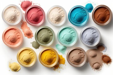 powder makeup of different colors