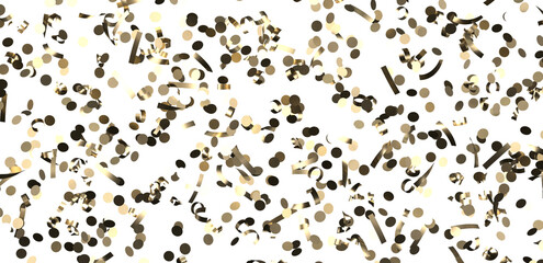 Glittering golden confetti png. Glittering golden confetti falls from above on transparent background. Celebrate festivals.